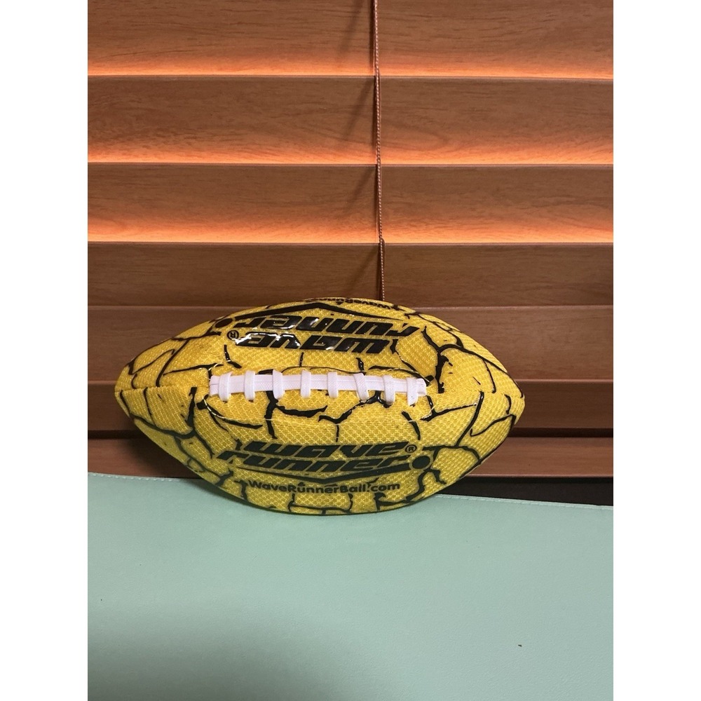WAVE RUNNER Grip It Waterproof Football Size 9"Sure-Grip Pool Beach Ball VTG Toy